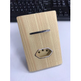 Conjunto Interruptor Simples + Tomada 10A - Novara Especiais Maple